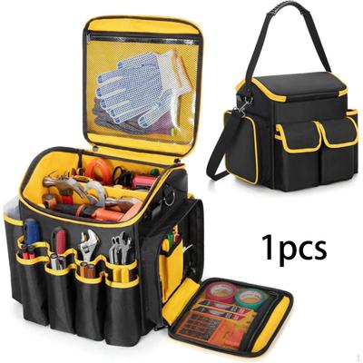 Sac Organisateur d'Outils pour Instrument Cadeau Polyvalent Multi-Poches Mallette de Transport Noir pour Électrique