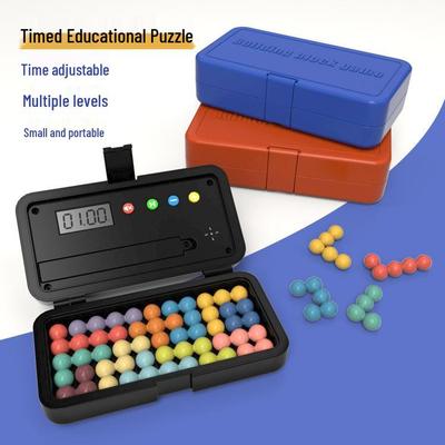 Educational Magic Beads Pyramid Puzzle: Children's Wisdom Challenge Toy with Timer