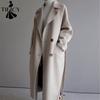 Women's Fashion Casual Solid Color Print Autumn Winter Long Sleeve POLO Neck Jackets & Coats