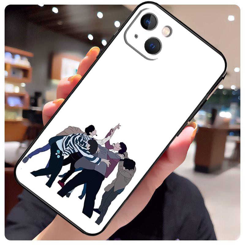 Korean Fashion Kpop Band Phone Case For iPhone 11 12 13 Mini 14 15 Pro Max X XS Max XR 7 8 Plus SE 2022 Cover Bag