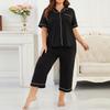 Big-size Pajama-style Summer Short-sleeved Long Pants Plus-size Home Wear Set