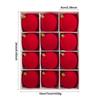 12pcs 6cm Christmas Ball Ornaments Round Shape Gold Hanging Caps Flocked Christmas Hanging Ball Vintage Style