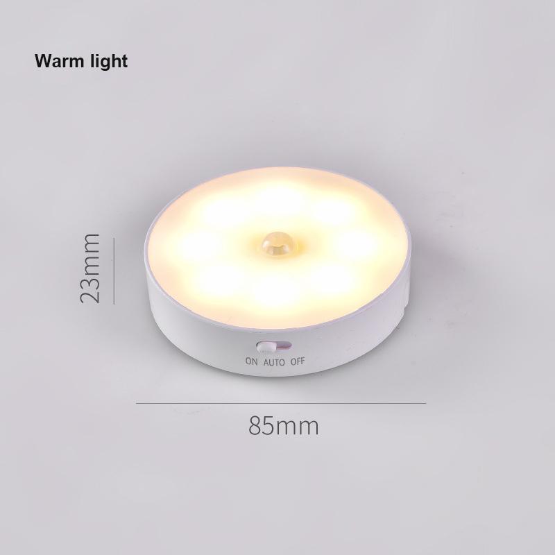 LED Smart Night Light USB Rechargeable Dimmable Night Lamp Wireless Closet Light For Bedroom Kitchen Cabinet Light Motion Sensor