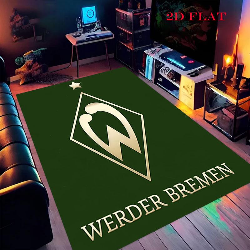 Werder Bremen Logo Teppich für Wohnzimmer Schlafzimmer Zuhause Sofa Dekoration, Kinderspiel Rutschfeste Bodenmatte 40x60cm( 15x23in ) black