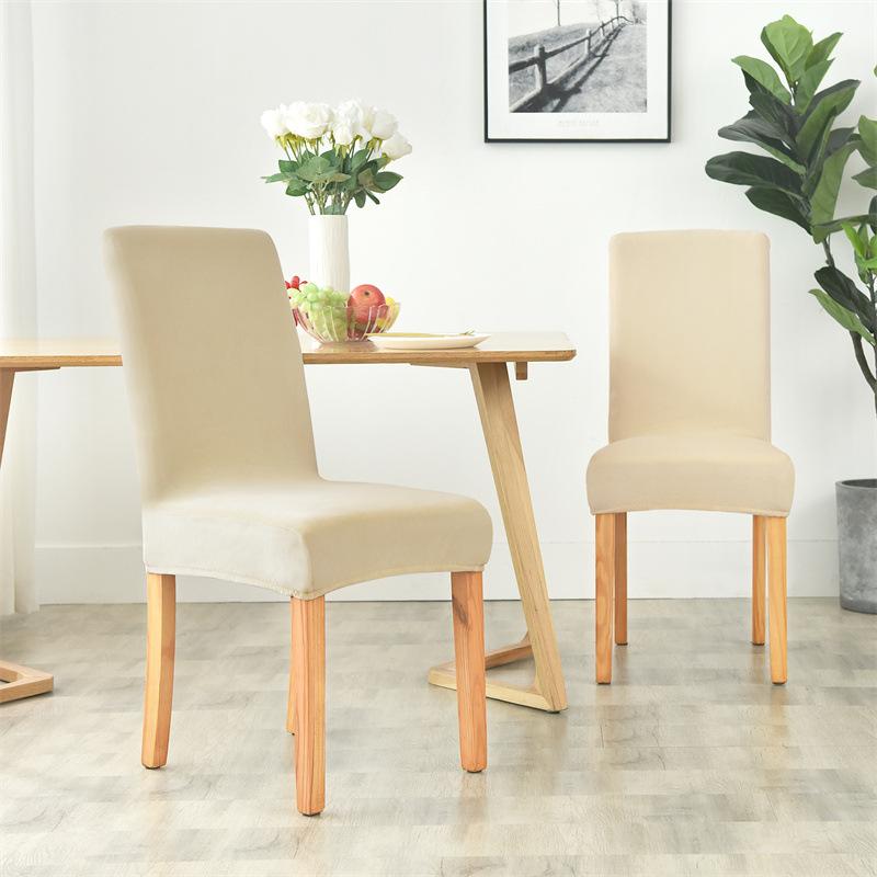 Silver Fox Velvet Chair Cover Velvet Cloth Elastic Home Hotel Dining Chair Dust Cover Chair Cover High-end Sense