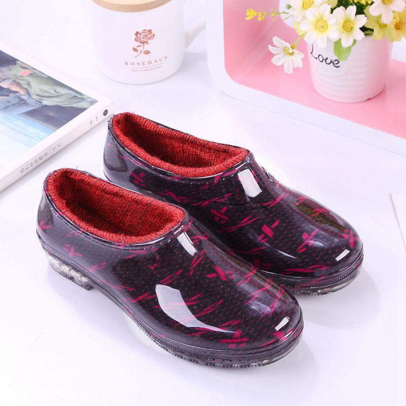 Fashion Home Must Rainboots,Ladies Galoshes,Water Shoe Rubber Boots, Woman Kitchen Working Shoes for Mopping and Washing Clothes Autumn