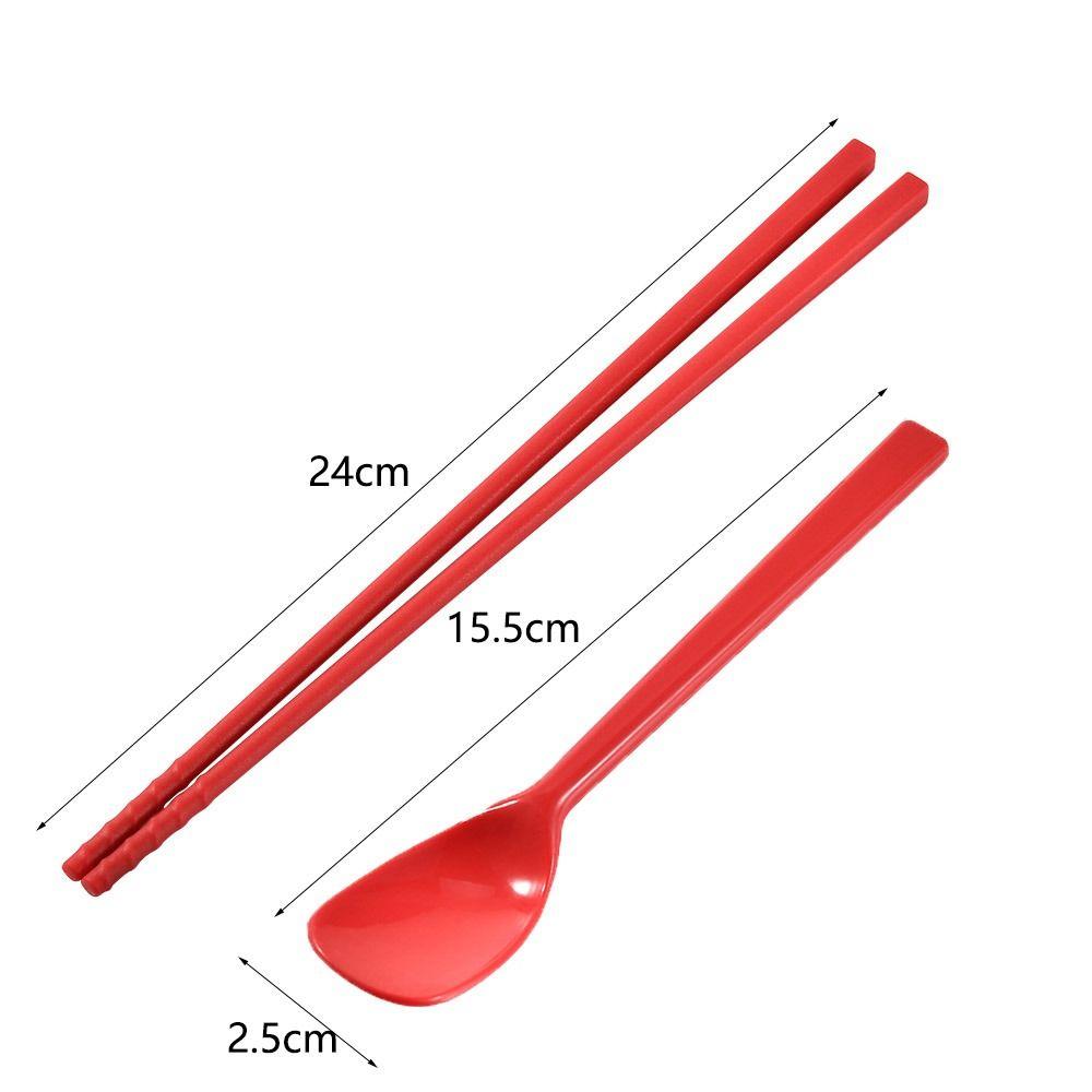 High Temperature Resistant Silicone Chopsticks Mildew-proof Tableware Set Silicone Spoon  Kids