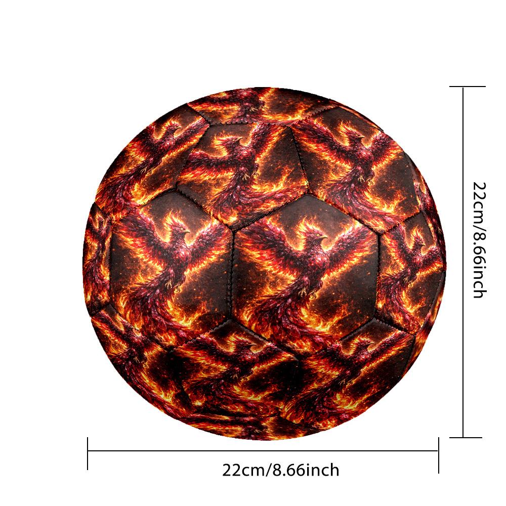 1pc Phoenix Theme Soccer Ball Football, Size 5, Lightweight PVC, Outdoor Training Soccer Ball,Gift C6533