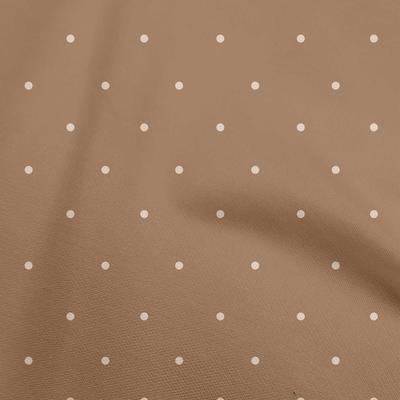 Baumwolle Batist Braun Stoff Polka Dot Nähmaterial Druckstoff Meterware 42 Zoll