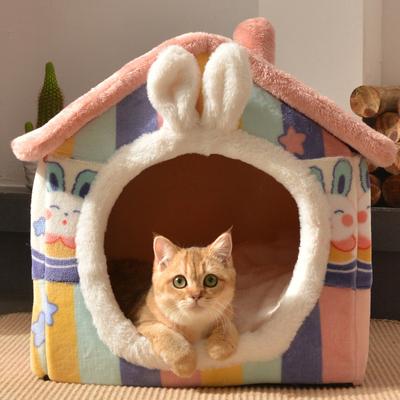 Cat House  Cat Villa  Kennel House  All-season Closed Cat House Pet Supplies