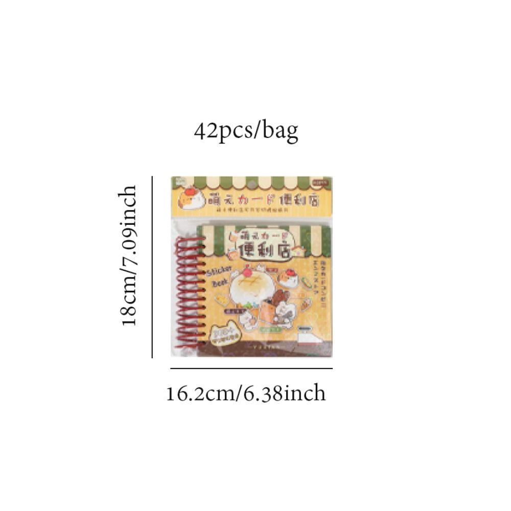 42Pcs/bag Kawaii Handbook Material Cartoon Stickers Handmade Crafts