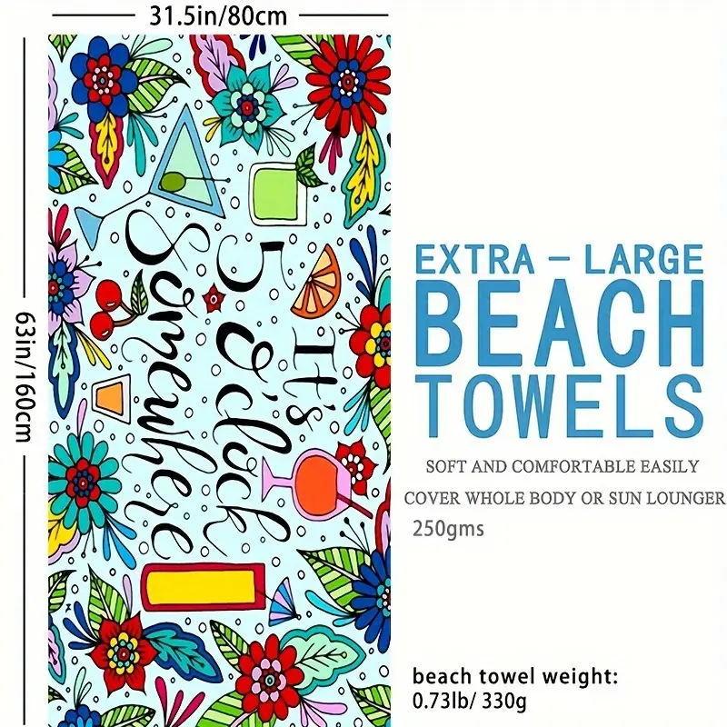 Popular Beach Towels Summer Microfiber Bath Towels Oversized