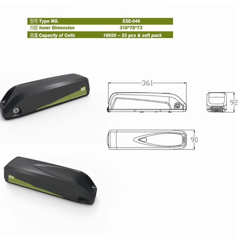 High Capacity 18650 Lithium Batteries Case for HaiLong EBikes 52Cells DIY Assembly Waterproof Design Easy Installation