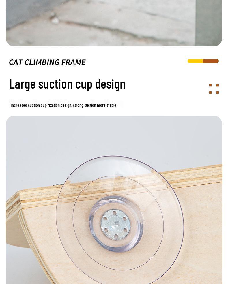 Wooden Suction Cup Cat Hammock: Balcony, Window, or Swing Bed