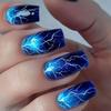 Starry Sky Dream Collection: 24 Medium-Short Square False Nails