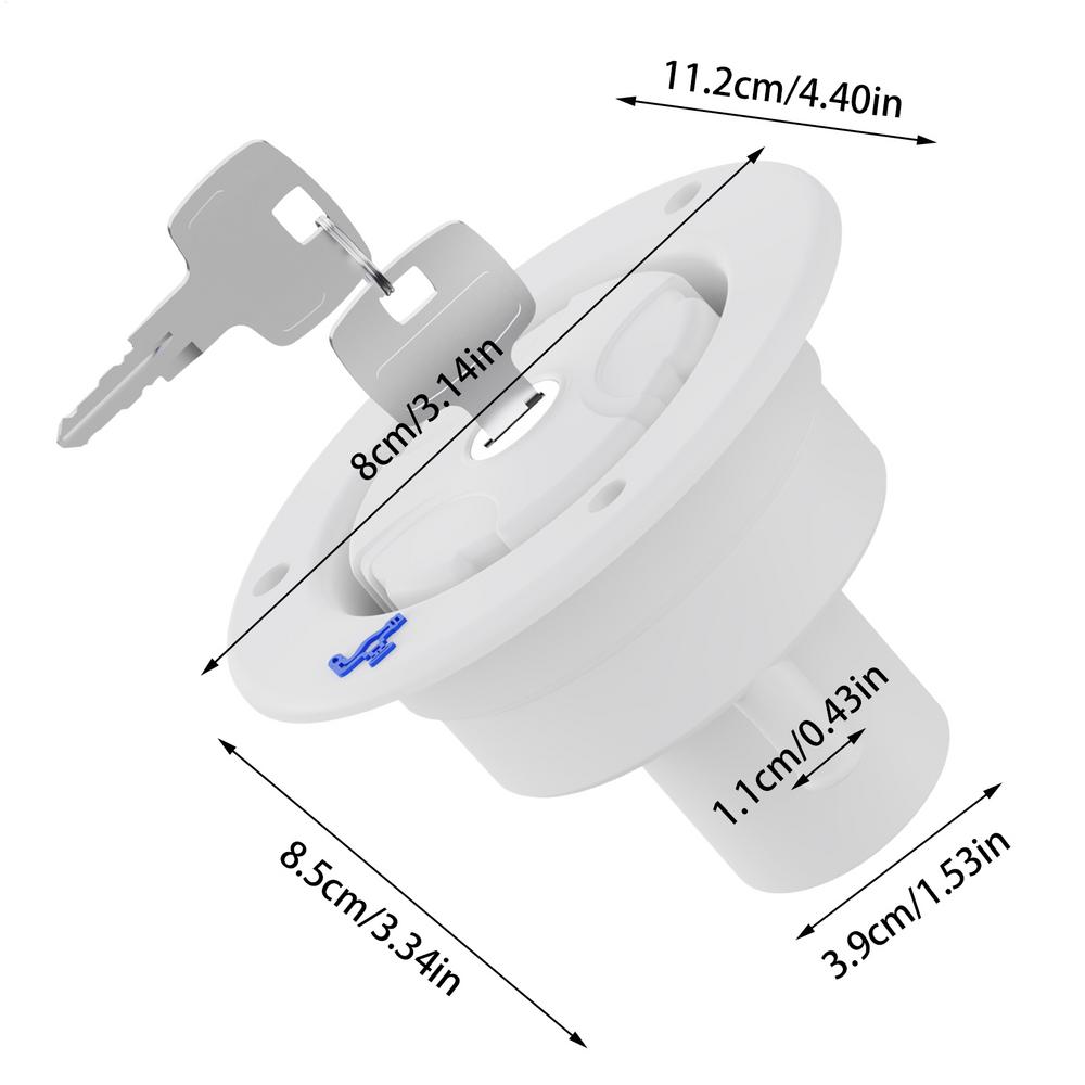 RV Water Inlet Replacement Lockable City Water Connection With Keys For RV Dustproof Leakproof Trailer Replacement Fill Hatch