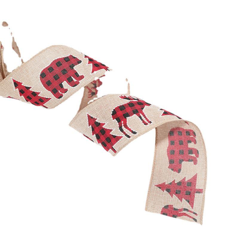 In Stock: New Christmas Bow Ribbon - Imitation Hemp Holiday Decoration Supplies