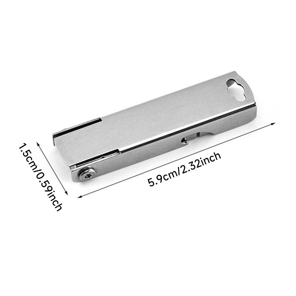 1 Peça Portátil Mini Chave de Fenda de Aço Inoxidável Chave Inglesa Abridor de Garrafa Conjunto de Ferramentas Combinadas para Exterior Emergência EDC Reparo Multiferramenta