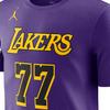 Jordan Luka Dončić Los Angeles Lakers Statement Edition Comfortable Versatile Fashion Simple Short Sleeve T-Shirt Men T-Shirt Purple DV5778510