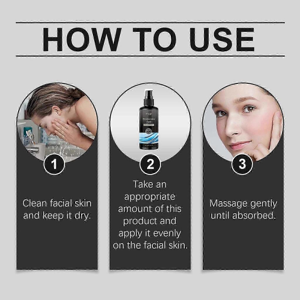 100ml Hyaluronic Acid Serum ,Facial Care for Men and Women,Anti-aging Hyaluronic Acid Serum with Rose oil