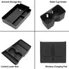Armrest Storage Box Cup Holder for Hyundai Santa Fe 2025 2025 Anti Dirt Pad Organizer Tidying Black Car Interior Accessories