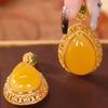 New imitation jade beeswax water drop necklace Guochao court cloisonne women's pendant can be worn in all seasons as a holiday gift