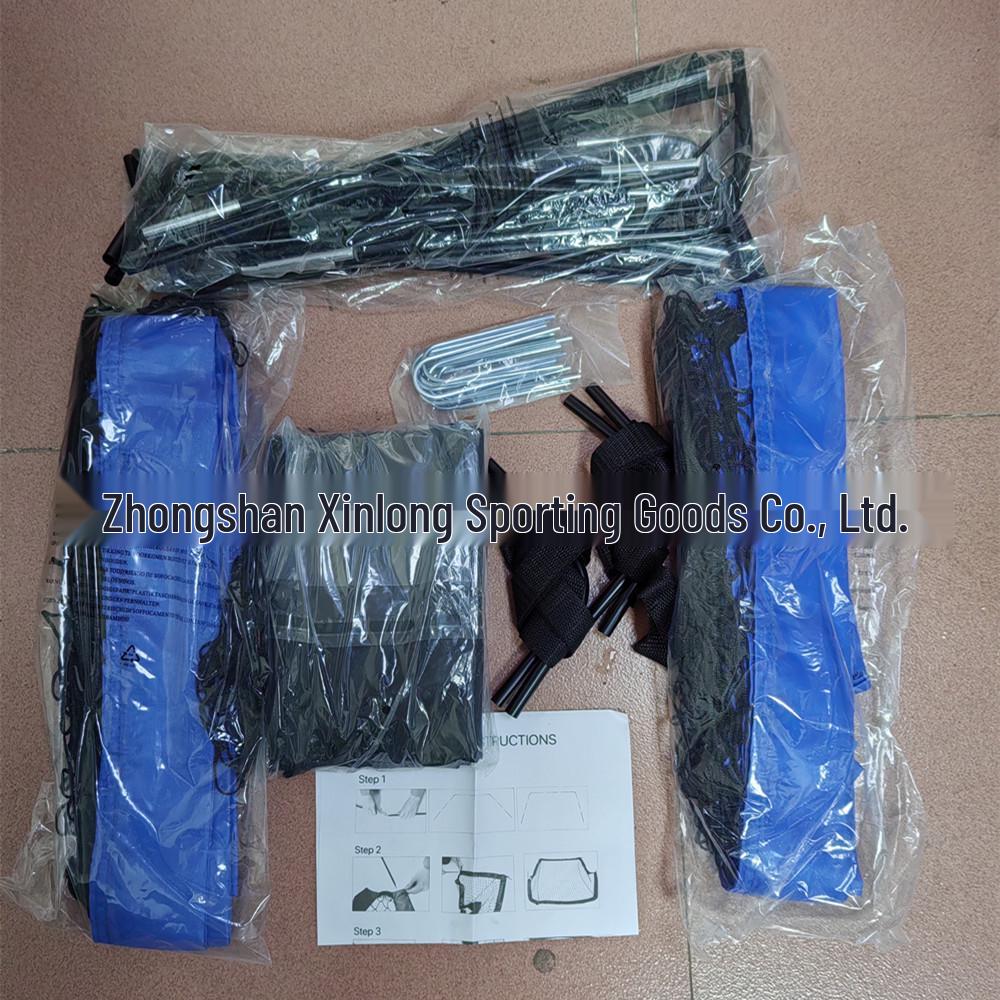 Children s Portable Folding Soccer Goal Set синий