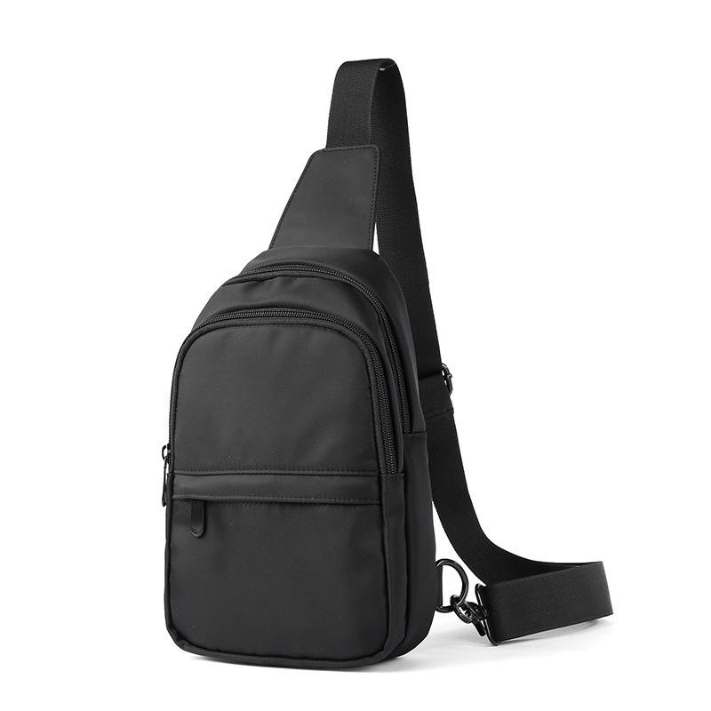 

Мужская нагрудная сумка, сумка через плечо, повседневная спортивная сумка на одно плечо из ткани Оксфорд чёрный