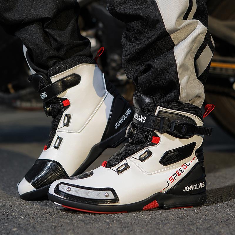 Breathable Non-Slip Motorcycle Riding Boots - Large Size Touring & Racing Protective Shoes