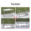 Stainless Steel Foldable Table - Portable BBQ & Camping Workbench with Cutting Board