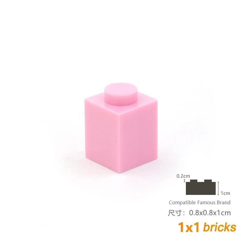 50g/116Pcs 3005 1x1 Building Block Moc High 1-Hole Color Spare Parts Compatible with Brick DIY Children's Toy Assembly