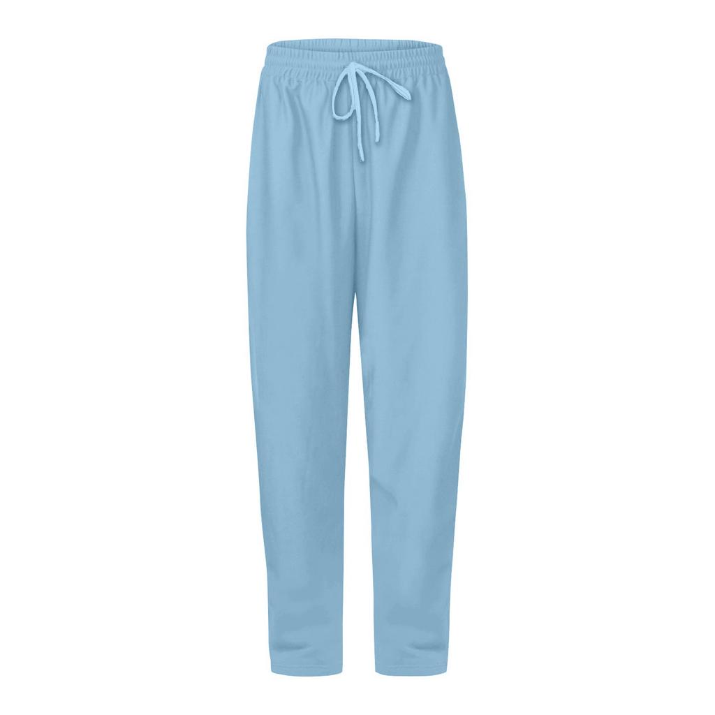 Damen Winter Jogginghose Farbe Lässige Hose Damen Fleece-Jogginghose Weiter Bein Gerade Hose