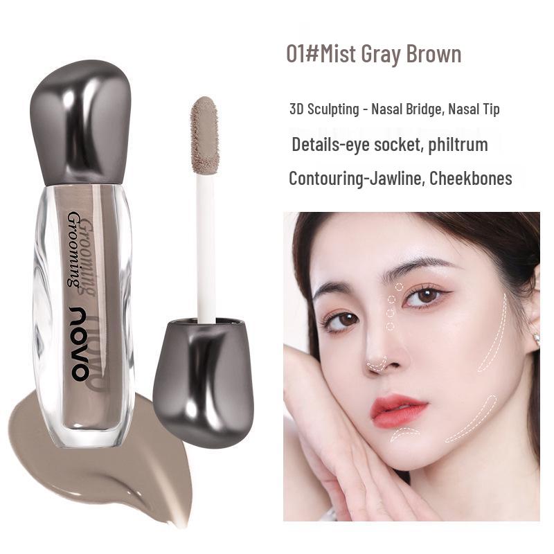 

NOVO Highlight & Contour Stick: Liquid Brighten for Face, Dark Circles, Nose, with Matte Finish.