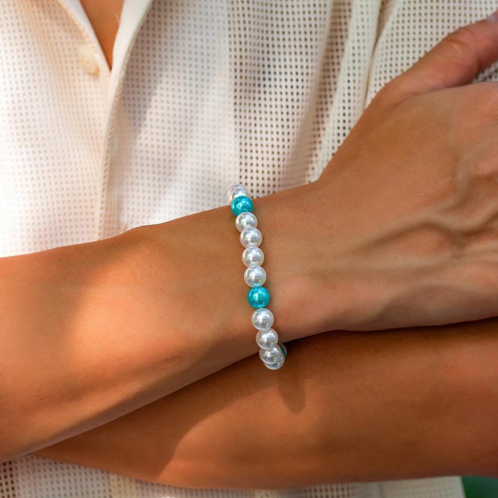 Pearl Bracelet for Men Trendy Fashion Personality Simple Retro Simple Colorful Beaded Bracelet for Men