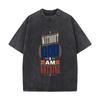 Faith Strength Typography Statement Daily Commute Vintage Distressed T Shirt Loose Washed Sleeve
