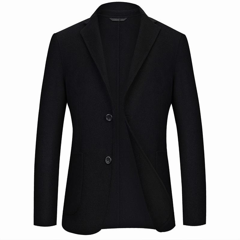 Autunno e Inverno Uomo Lana Lavorata a Maglia Casual Completo Corto Slim Fatto a Mano Double-sided Piccolo Blazer Uomo