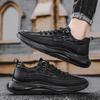 2026 Print Man Shoes Retro Design Leather Casual Men's Sneakers Platform Walking Shoes for Men New Slip on Tenis Masculino