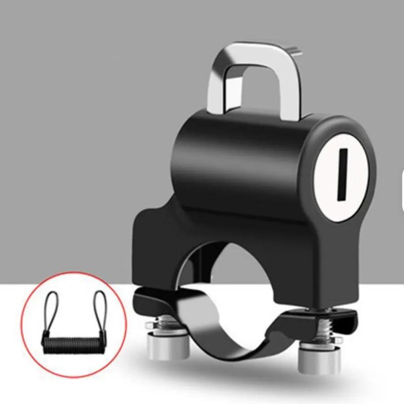 Motorcycle Handlebar Lock Durable Security Portable Anti Theft Key Lock for Helmet Accessories