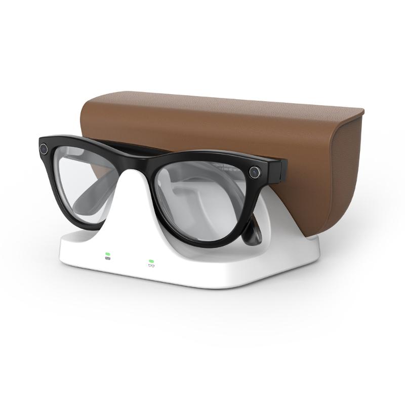 Portable Intelligent Charging Station With Magnetic Technology For Eyewear Technology Glasses ABS Case Home Office Use