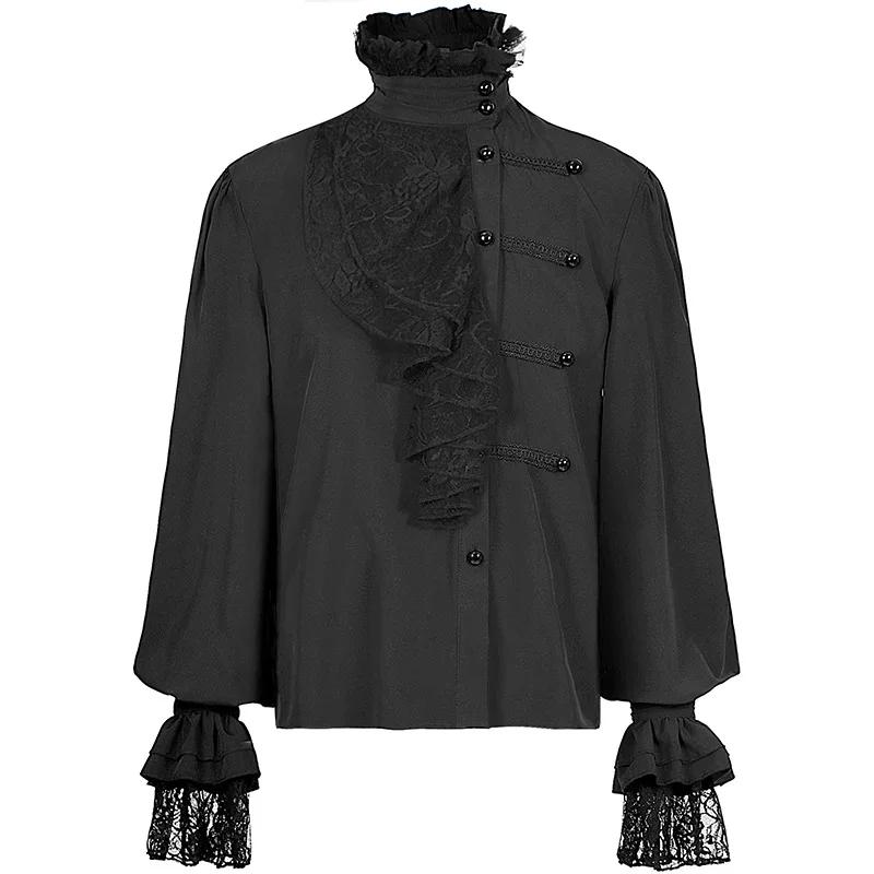 Men`s Gothic Shirts Tops Retro Victorian