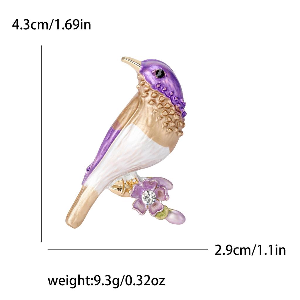 Accessories Enamel Oil Dropping Bird Brooch Brooch, Simple Clothing Accessories