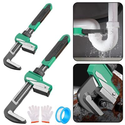 Wide-Jaw Adjustables Wrench Right-Angle F Type Pipe Wrench Auto Repair Wrench Plumber Wrench Tool