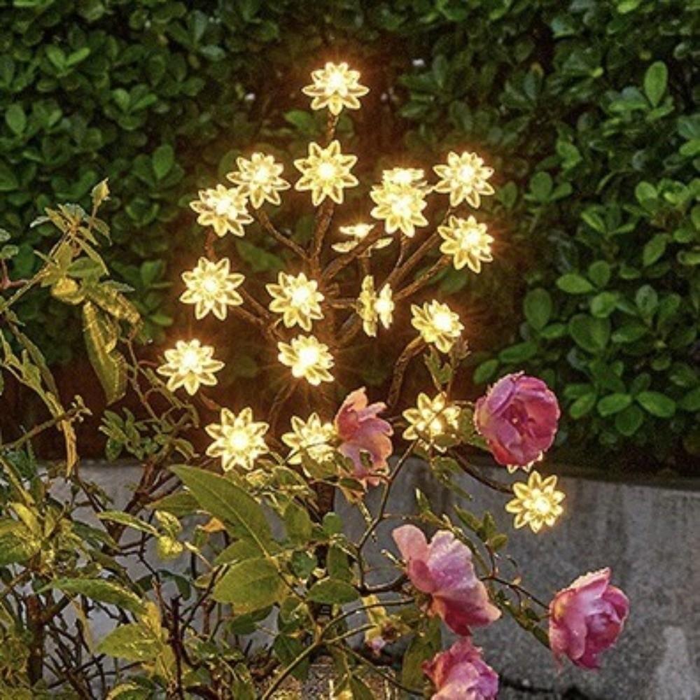 

Waterproof LED String Lights Solar Powered Grounded lawn light Christmas Decoration Warm white