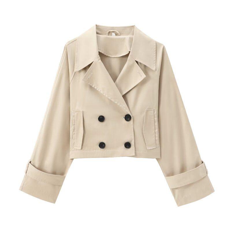 Fashion Wind 2024 New Fall Women's Clothing Stylish Easiest for Match Trench Coat Short Jacket 3046242