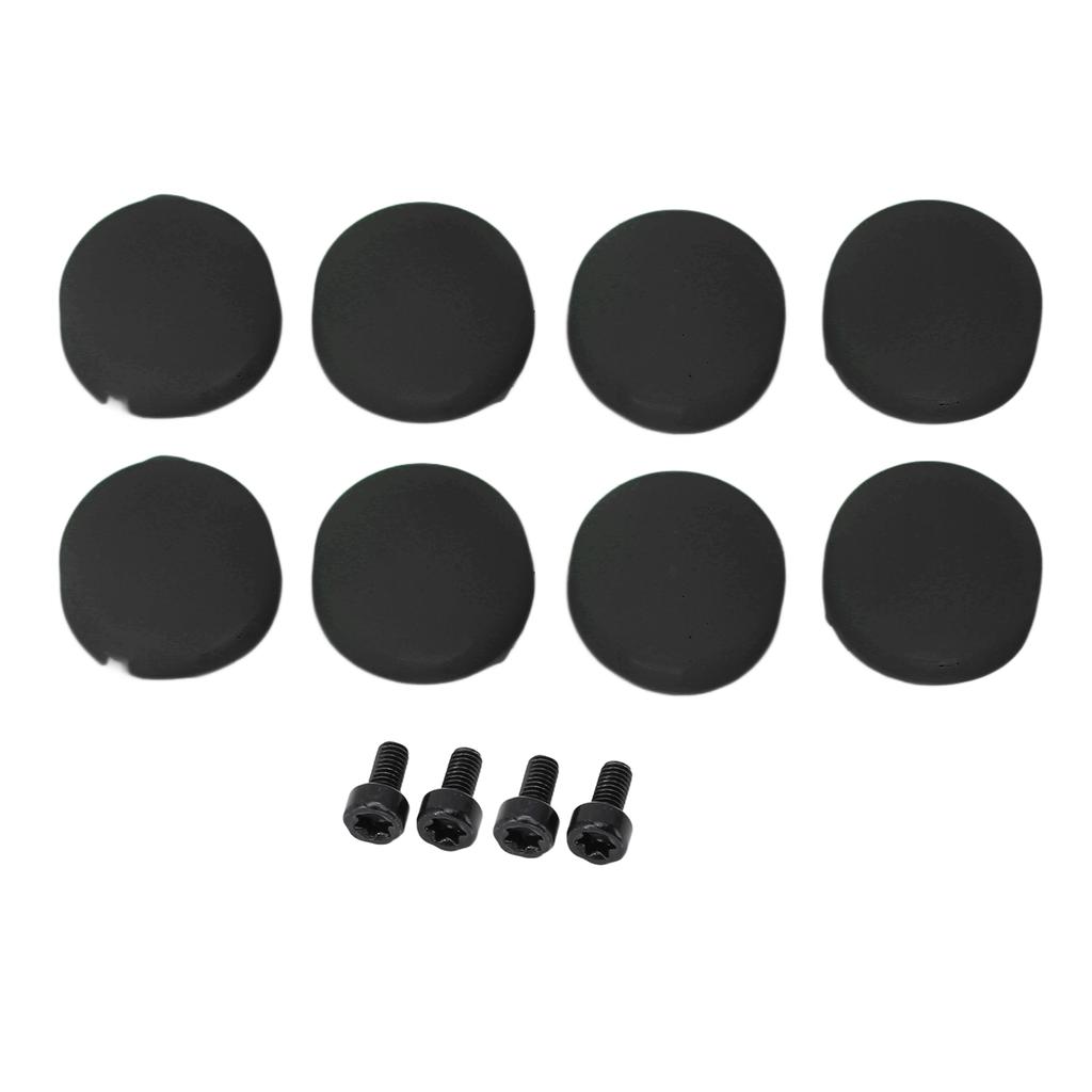 8pcs Doorbell Button Replacement Silicone Responsive Video Doorbell Buttons with 4 Screws for Doorbell Pro Black