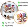 Christmas Scene Settings Static Cling Window Stickers, Cartoon Reindeer HOHOHO Art Glass Decals, Reusable Film Festive Holiday Decor for Home Windows