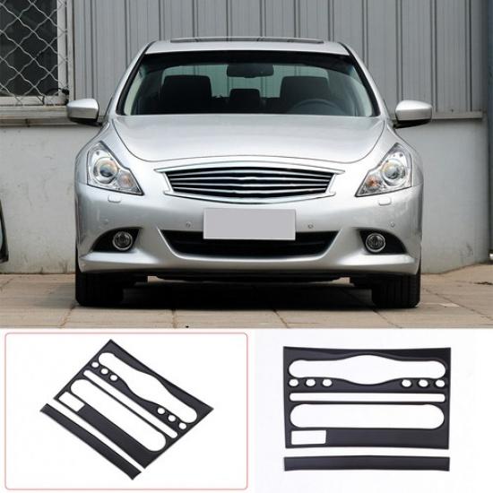 Glossy Piano Black Console Gear Shift Panel Cover Trim For Infiniti G37 G25 G35