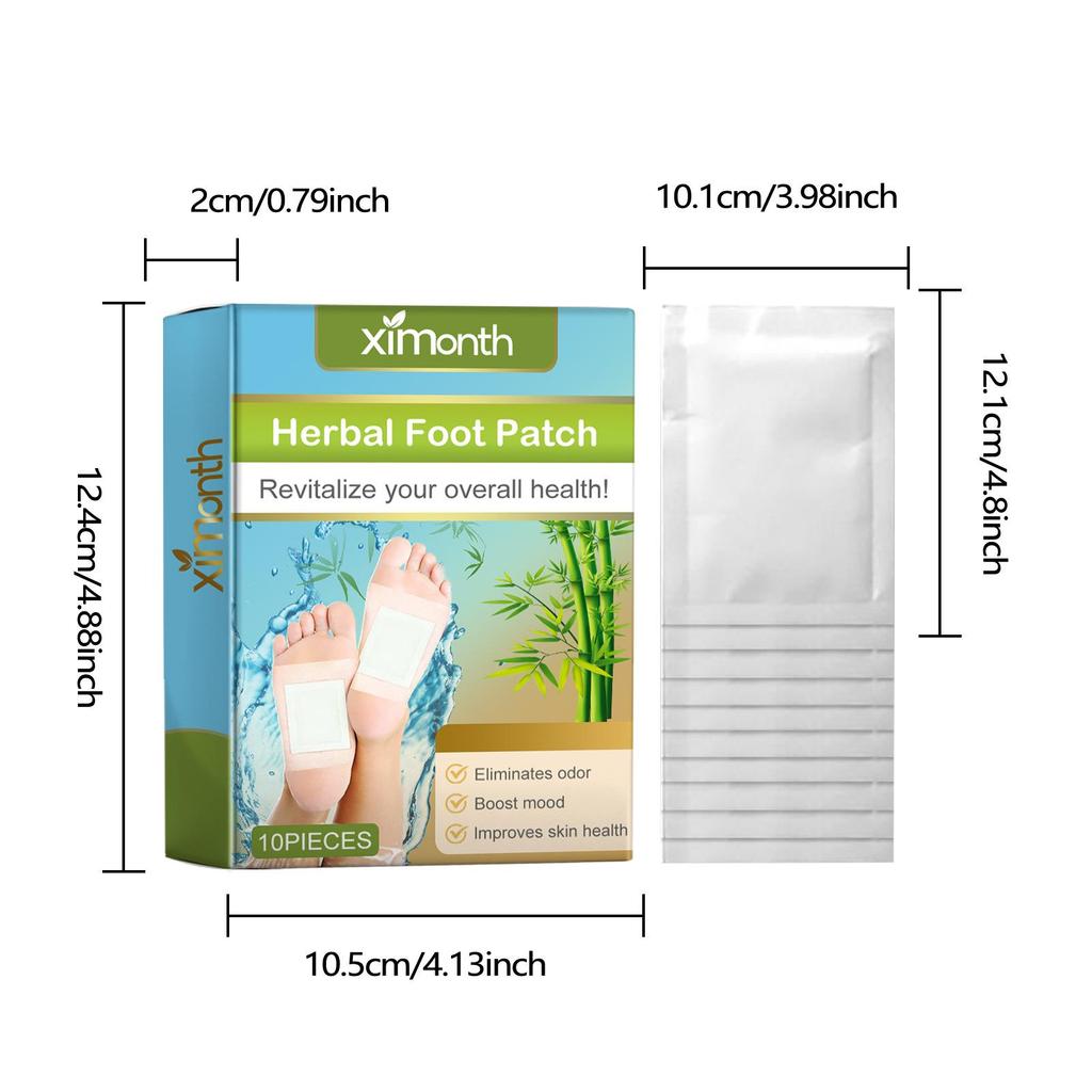 10PCS Aicao Cleaning Foot Patch Rich In Plant Bamboo Vinegar Lavender Foot Care Patch