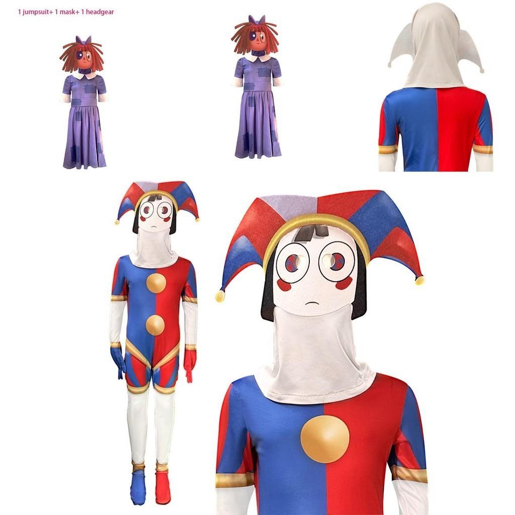 The Amazing Digital Circus Cosplay Jumpsuit For Game And Anime Fans Milk Silk Fabric Unisex
