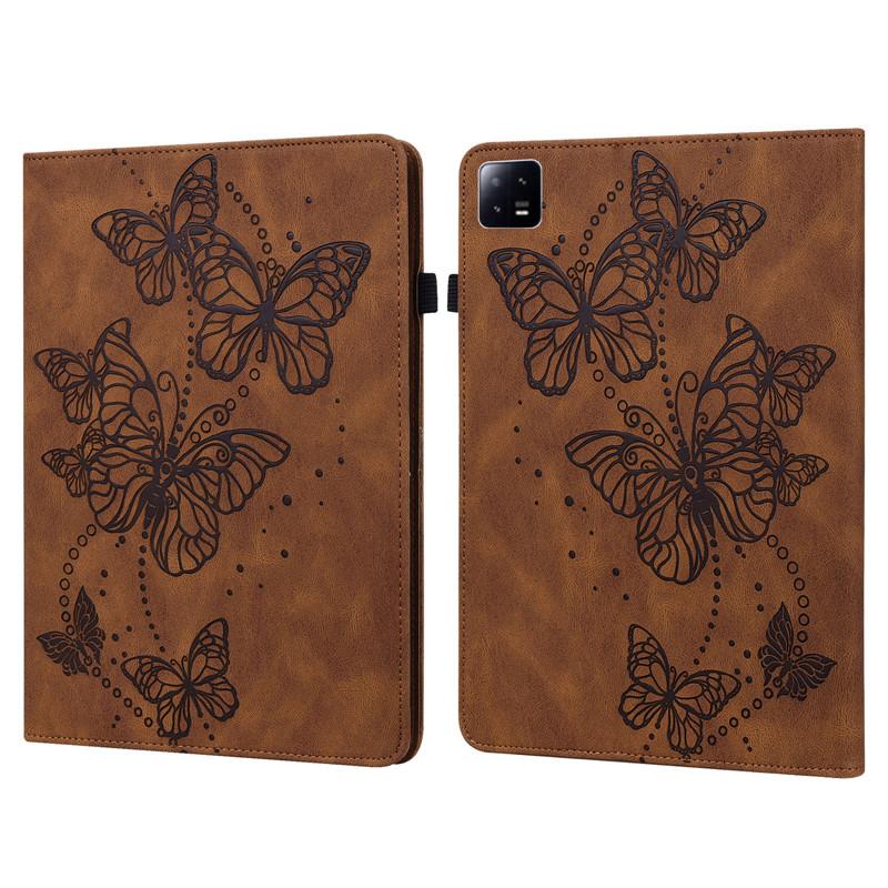Tablet Case For Xiaomi Pad 6 Pro Case 11'' Vintage Flower Embossed Wallet Cover Funda For Xiaomi Mi Pad 6 /Mi Pad 6 Pro 2023 Case Coque